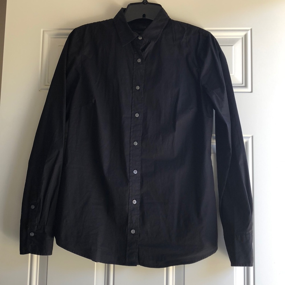 Black Stretch Prefect JCrew Button Up